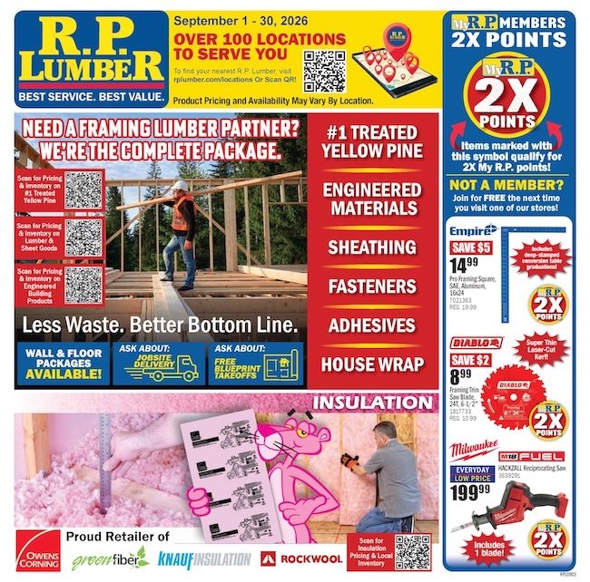 R.P. Lumber - Sept 2026 Circular