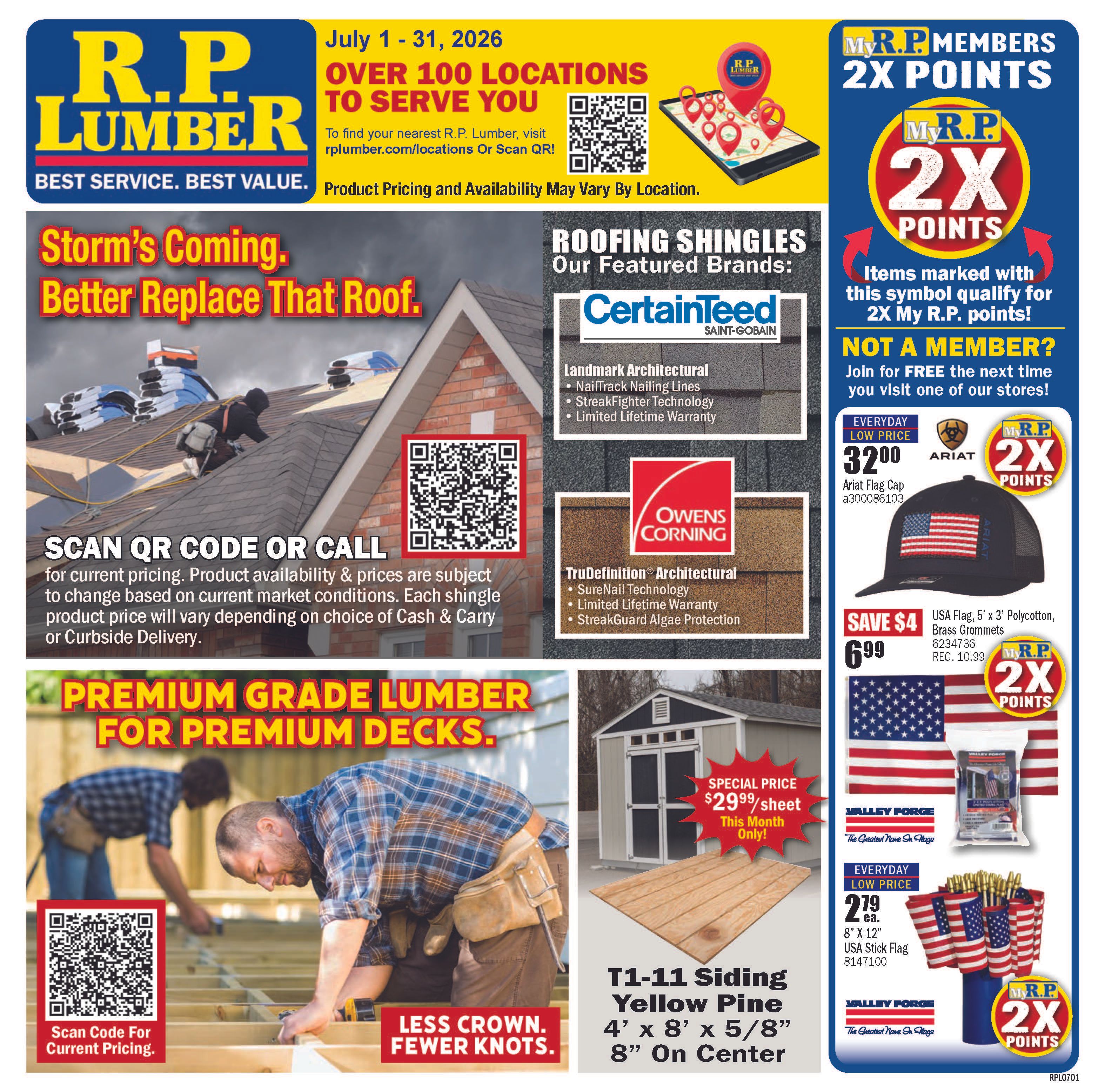 R.P. Lumber - July 2026 Circular