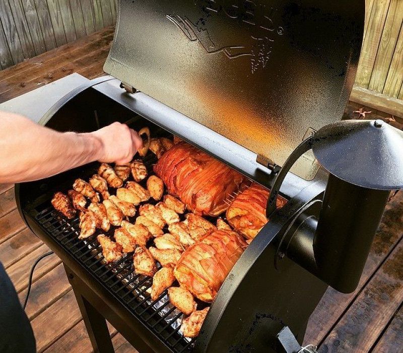 Man Grilling Food Man Grilling Food