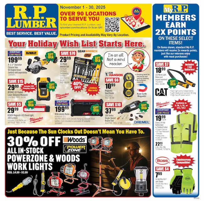 RP Lumber November 2025 Circular