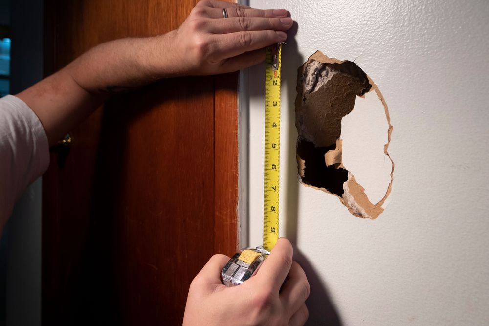 Measuring Hole to Patch Drywall