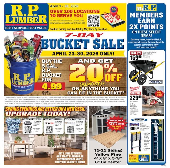 RP Lumber April 2026 Circular